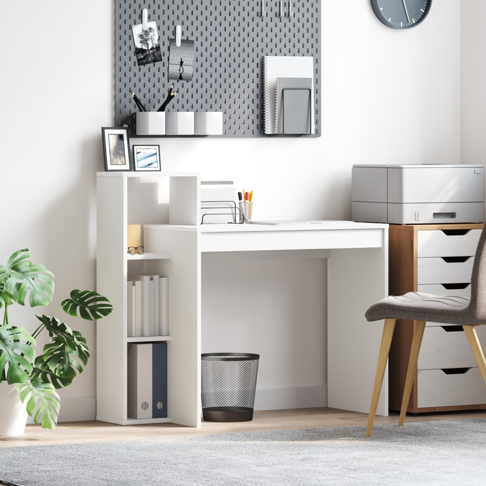 vidaXL Γραφείο Λευκό Επεξεργασμένο Ξύλο 100x40x90cm 1 τεμ.