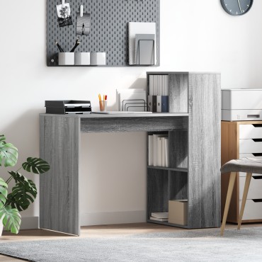 vidaXL Γραφείο Γραφής Γκρι Sonoma Επεξεργασμένο ξύλο, laminate Μεσαίο