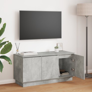 vidaXL Τηλεοπτική Ντουλάπα Σκυρόδεμα Γκρι 100x38x49cm Επεξεργασμένο Ξύλο