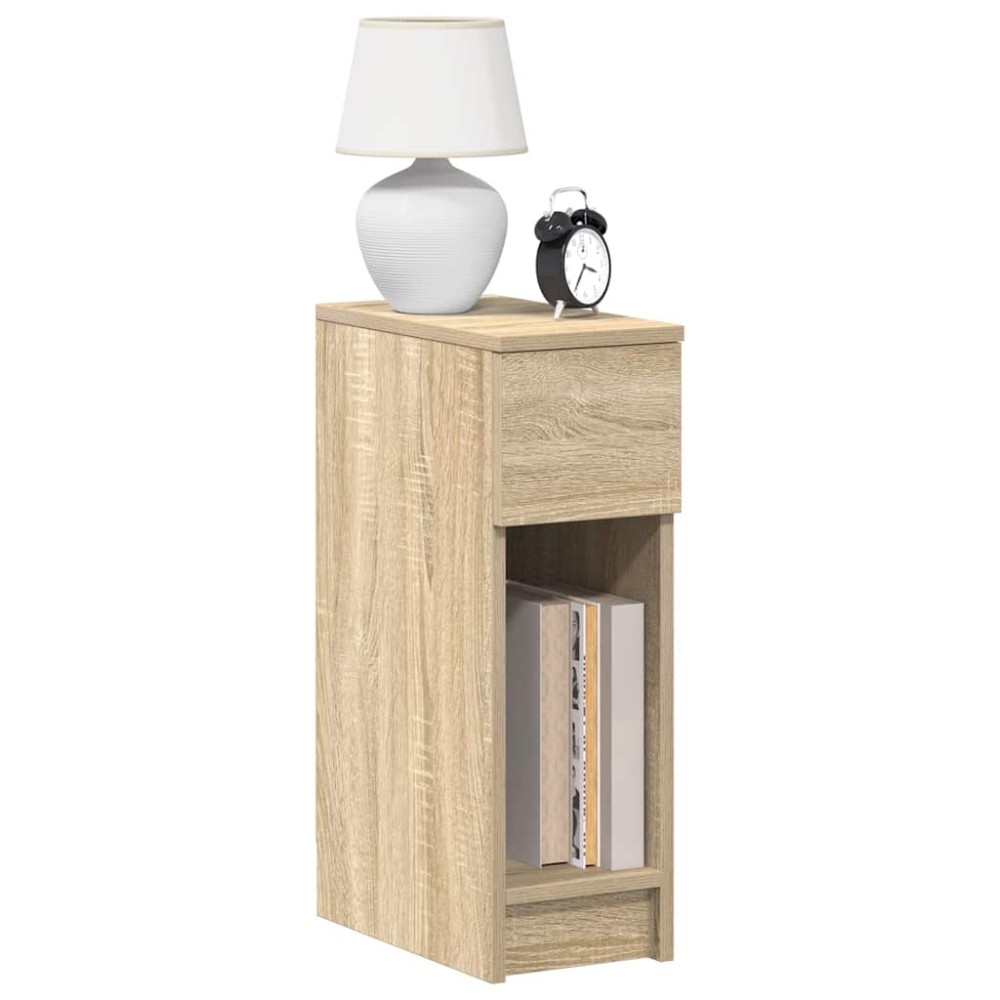 vidaXL Κομοδίνο με συρτάρι Sonoma Δρυς 20x36x60cm 1 τεμ.