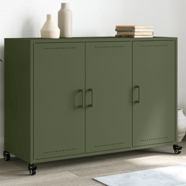 vidaXL Ντουλάπι Πράσινο Λαδί 100,5x39x72cm από Ατσάλι 1 τεμ.