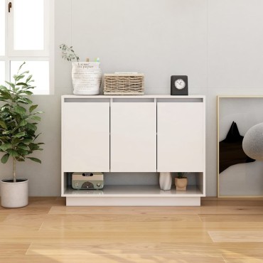 vidaXL Συρταριέρα Λευκή 97x31x75cm από Επεξεργασμένο Ξύλο 1 τεμ.