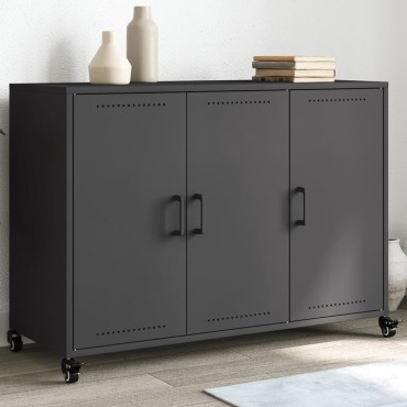 vidaXL Ντουλάπι Μαύρο 100,5x39x72cm από Χάλυβα 1 τεμ.