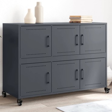 vidaXL Ντουλάπι Ανθρακί 100,5x39x72cm από Χάλυβα 1 τεμ.