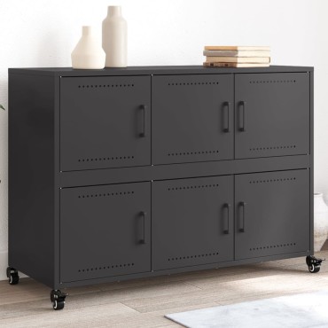 vidaXL Ντουλάπι Μαύρο 100,5x39x72cm από Χάλυβα 1 τεμ.