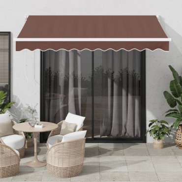 vidaXL Τέντα Πτυσσόμενη Αυτόματη Καφέ 300x250 εκ.