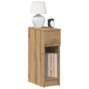 vidaXL Κομοδίνο με συρτάρι Αρτισιανή Δρυς 20x36x60cm 1 τεμ.