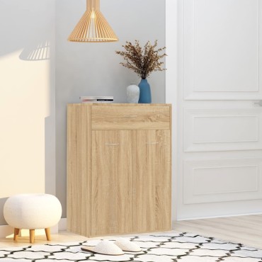 vidaXL Παπουτσοθήκη Sonoma Δρυς 60x35x84cm από Επεξ. Ξύλο