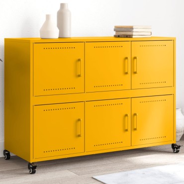 vidaXL Ντουλάπι Μουσταρδί 100,5x39x72cm από Ατσάλι 1 τεμ.