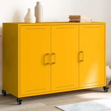 vidaXL Ντουλάπι Μουσταρδί 100,5x39x72cm από Ατσάλι 1 τεμ.