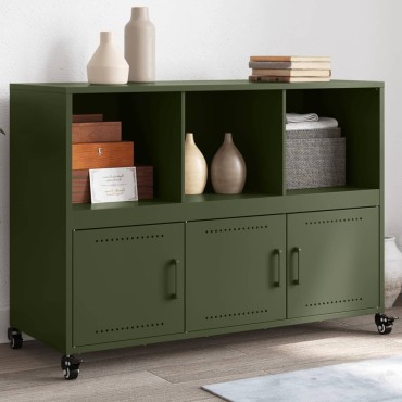 vidaXL Ντουλάπι Πράσινο Λαδί 100,5x39x72cm από Ατσάλι 1 τεμ.