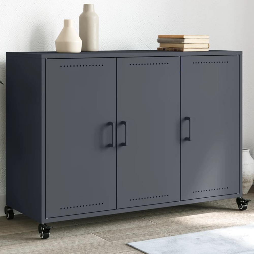 vidaXL Ντουλάπι Ανθρακί 100,5x39x72cm από Χάλυβα 1 τεμ.