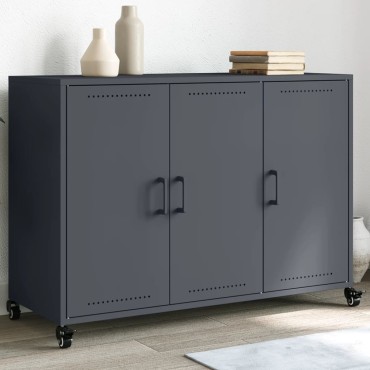 vidaXL Ντουλάπι Ανθρακί 100,5x39x72cm από Χάλυβα 1 τεμ.