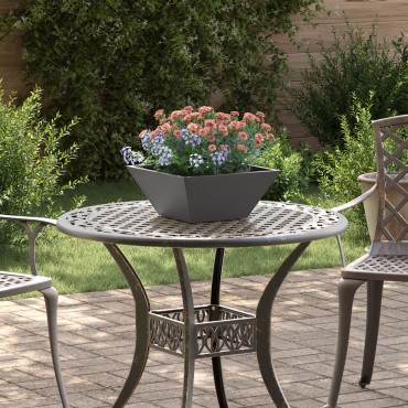 vidaXL μεταλλική γλάστρα Μαύρη Μέταλλο 35 x 35 x 15 cm Ανθεκτική