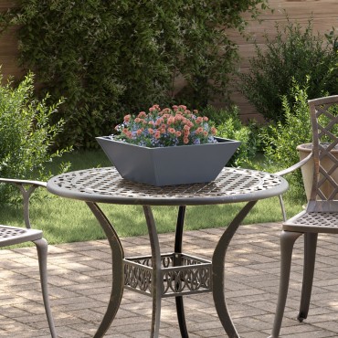 vidaXL Πλαστική Γλάστρα Ανθρακί Πλαστική 40 x 40 x 15 cm