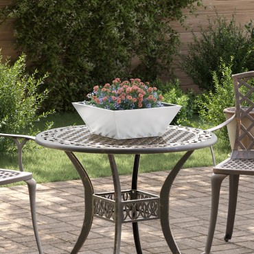 vidaXL Γλάστρα χάλυβα Γαλβανισμένος χάλυβας 40 x 40 x 15 cm
