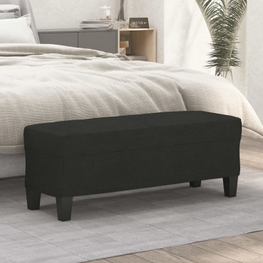 vidaXL Πάγκος Μαύρος 100x35x41cm Υφασμάτινος 1 τεμ.