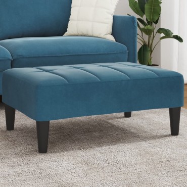 vidaXL Υποπόδιο Μπλε 77x55x31cm Βελούδινο 1 τεμ.