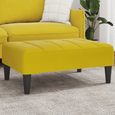 vidaXL Σκαμπό/Υποπόδιο Κίτρινο 77x55x31cm Βελούδινο 1 τεμ.