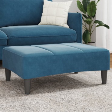 vidaXL Υποπόδιο Μπλε 77x55x31cm Βελούδινο 1 τεμ.