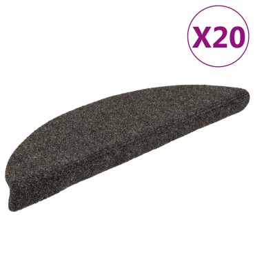 vidaXL Πατάκια Σκάλας Αυτοκόλλητα 20 τεμ. Ανθρακί 56 x 17 x 3 εκ.