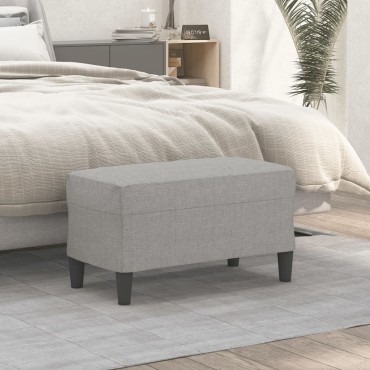 vidaXL Πάγκος Ανοιχτό Γκρι 70x35x41cm Υφασμάτινος 1 τεμ.