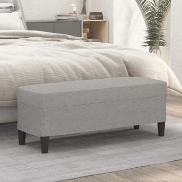 vidaXL Πάγκος Ανοιχτό Γκρι 100x35x41cm Υφασμάτινος 1 τεμ.