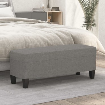 vidaXL Πάγκος Σκούρο Γκρι 100x35x41cm Υφασμάτινος 1 τεμ.