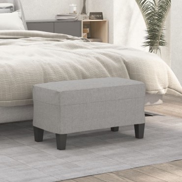 vidaXL Πάγκος Ανοιχτό Γκρι 70x35x41cm Υφασμάτινος 1 τεμ.