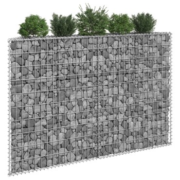 vidaXL Συρματοκιβώτιο-Γλάστρα Υπ. Τραπέζιο 150x20x100 εκ Γαλβ. Χάλυβας