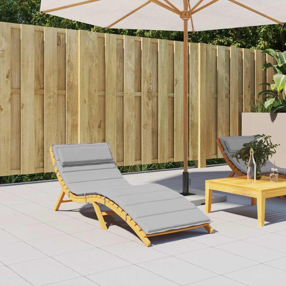 vidaXL Μαξιλάρι Ξαπλώστρας Γκρι 180x60x4cm από Ύφασμα Oxford