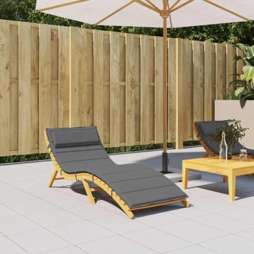 vidaXL Μαξιλάρι Ξαπλώστρας Ανθρακί 180x60x4cm από Ύφασμα Oxford
