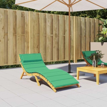 vidaXL Μαξιλάρι Ξαπλώστρας Πράσινο 180x60x4cm από Ύφασμα Oxford