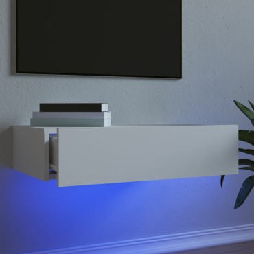 vidaXL Έπιπλο Τηλεόρασης με LED Λευκό 60x35x15,5cm