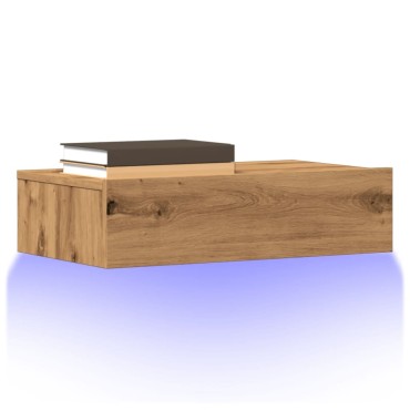 ντουλάπι τηλεόρασης vidaXL με φώτα LED Artisan Oak 60x35x15,5cm