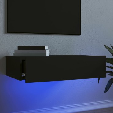 vidaXL Έπιπλο Τηλεόρασης με LED Μαύρο 60x35x15,5cm