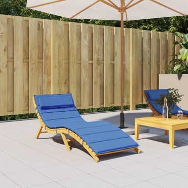 vidaXL Μαξιλάρι Ξαπλώστρας Μπλε Ρουά 180x60x4cm από Ύφασμα Oxford