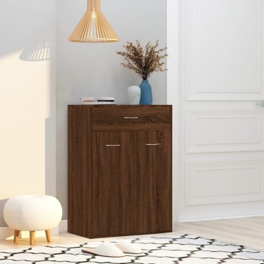 vidaXL Παπουτσοθήκη Καφέ Δρυς 60x35x84cm από Επεξεργασμένο Ξύλο