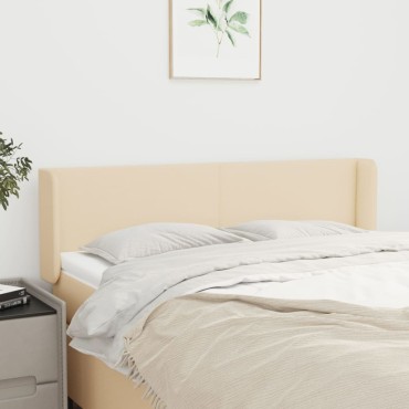 vidaXL Κεφαλάρι με Πτερύγια Κρεμ 147x16x78/88cm Υφασμάτινο 1 τεμ.