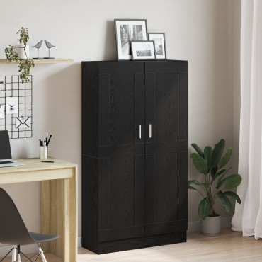 vidaXL Βιβλιοθήκες 2 τεμ. Μαύρο Δρυς 165x30,5x150cm Επεξεργασμένο ξύλο