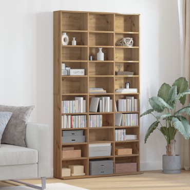 vidaXL CD Cabinet από Δρυ - 101x23x177.5cm Φτιαγμένο από Ξύλο