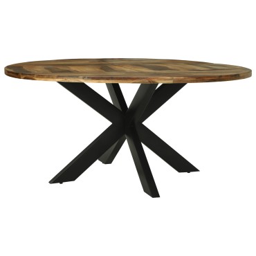 vidaXL Τραπεζαρία Στρογγυλή 160x76cm Μασίφ Ξύλο Ακακίας 1 τεμ.