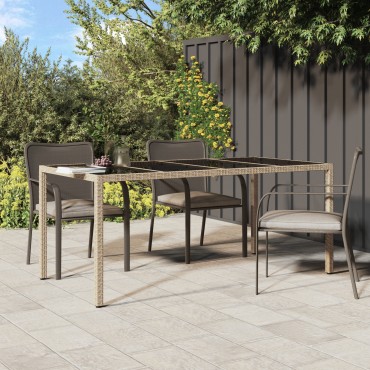 vidaXL Τραπεζάκι Κήπου Μπεζ 190x90x75cm Πολυ Ράτα 1 τεμ.