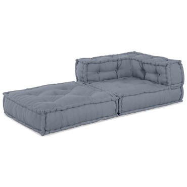 vidaXL Μοντέρνος Πουφ Γκρι 70x70x54 Υφάσματος 70x70x54cm