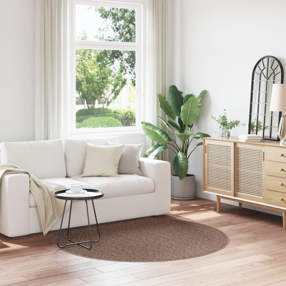 vidaXL Αντιολισθητικό Σαγκί Χαλάκι Καφέ 160x160cm PP