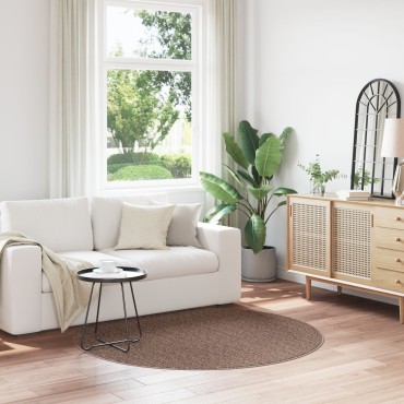 vidaXL Αντιολισθητικό Σαγκί Χαλάκι Καφέ 160x160cm PP