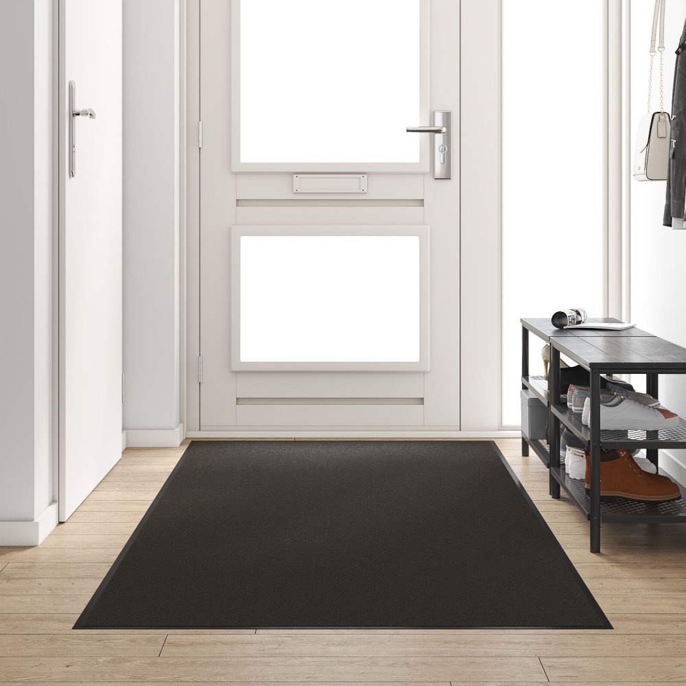 vidaXL Μαύρο Πατάκι Φιλικό για το Πλυντήριο 120x250 εκ