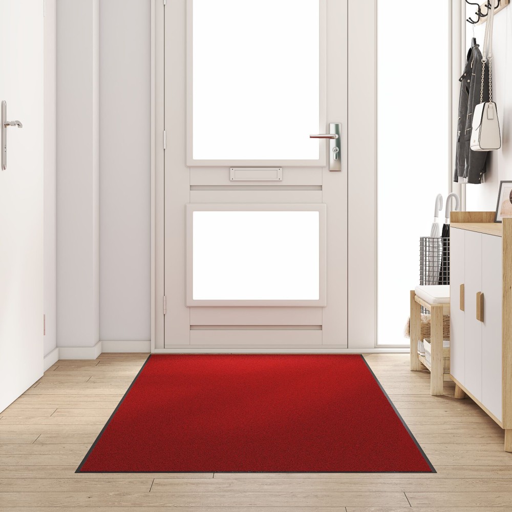 vidaXL Χαλάκι Εξώπορτας Κόκκινο και Μαύρο 120 x 250 cm 100% Πολυαμίδιο