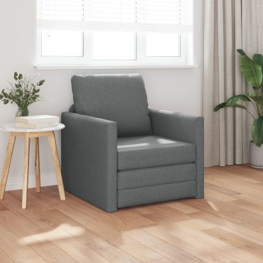 vidaXL Κρεβάτι καναπές Σκούρο Γκρι ύφασμα 74x77x81cm