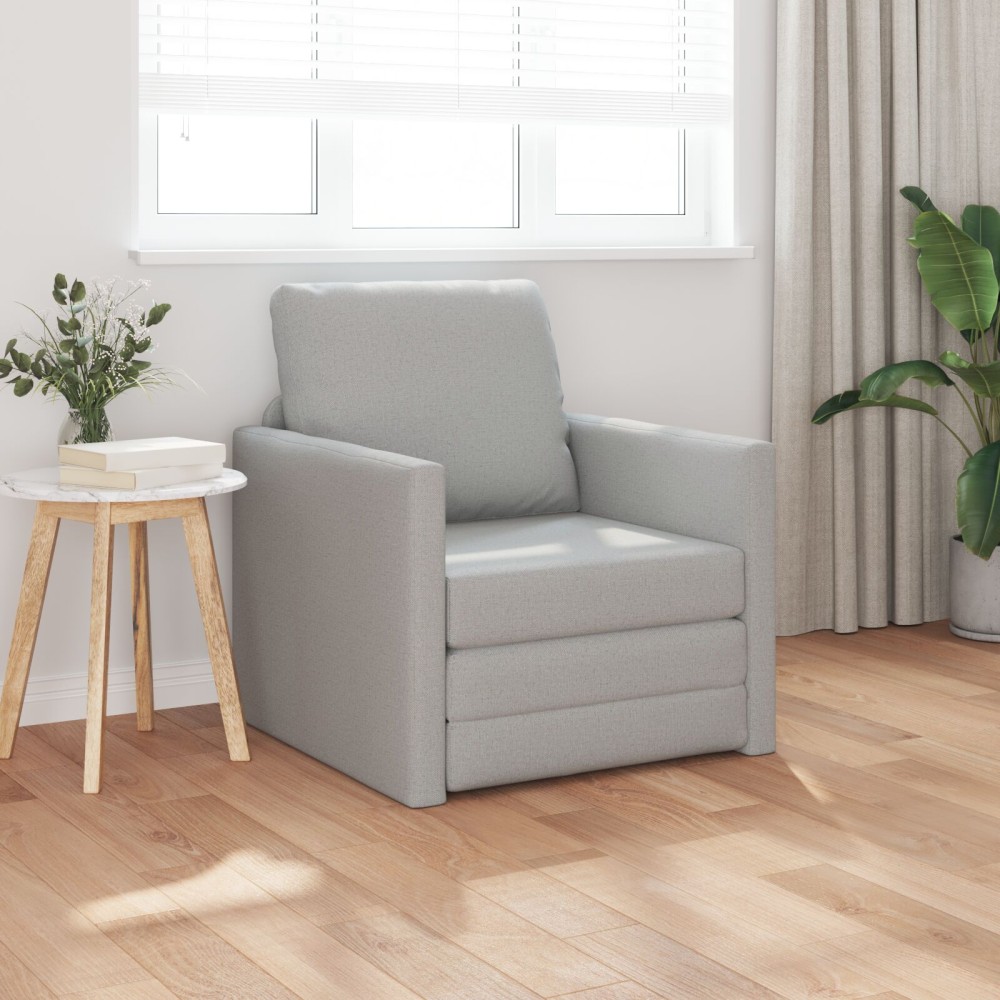 vidaXL Καναπές Κρεβάτι 2 σε 1 Συννεφί Γκρι 74x77x81cm Υφάσματος 1 τεμ. Γωνιακός